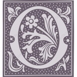 Floral Decorative Letter O