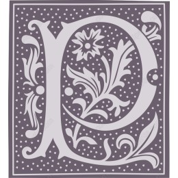 Ornate Floral Letter P