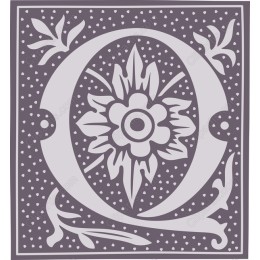 Ornamental Letter O Floral