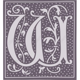 Floral Initial Letter W