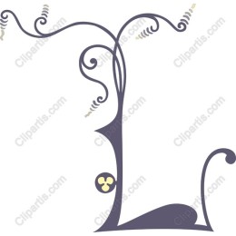 Elegant Floral Letter L