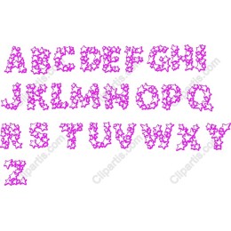 Pink Star Alphabet