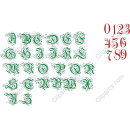 Elegant Flourish Font Set