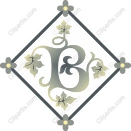 Elegant Floral Initial B