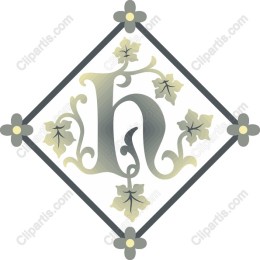 Elegant Ivy Initial H