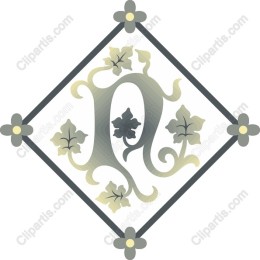 Ornate Letter P Floral