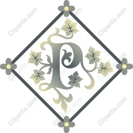 Elegant Floral Letter P