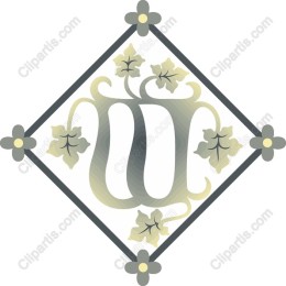 Elegant Floral Letter W