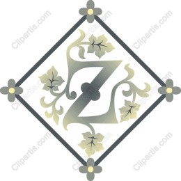 Elegant Floral Monogram Z