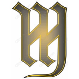 Stylish Letter W in Gold and Gray