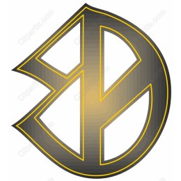 Stylish Black and Gold Letter 'D'
