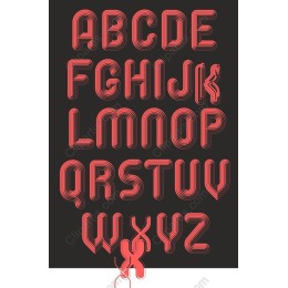 Retro Neon Font Set