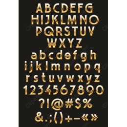 Gold Metallic Font Pack