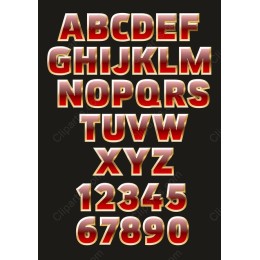 3D Retro Alphabet and Number Pack