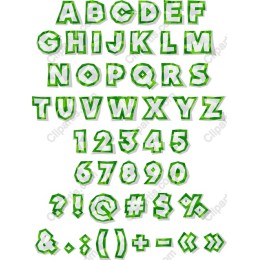 Chunky Green Lettering