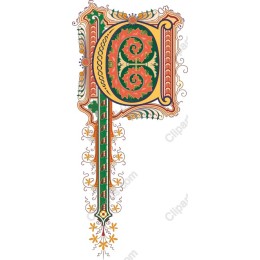 Ornate Letter P