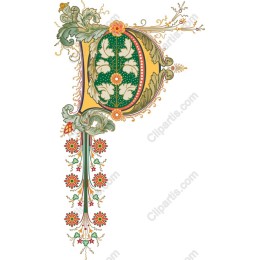 Exquisite Ornamental Letter P