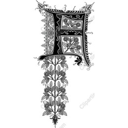 Ornate Floral Letter F