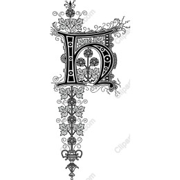 Elegant Floral Letter H