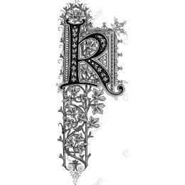 Floral Letter R