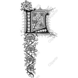 Elegant Floral Capital Letter L