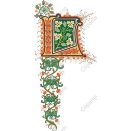 Ornate Floral Letter P