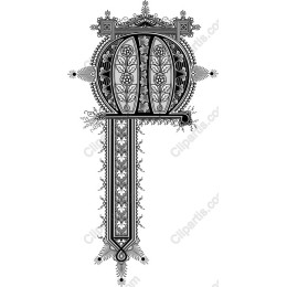 Ornate Floral Letter 'F'