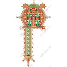 Ornate Floral Letter P