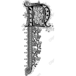 Floral Ornate Letter 'P'