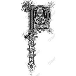 Floral Letter P