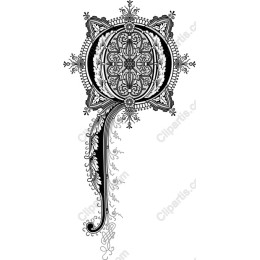 Intricate Black and White Ornament