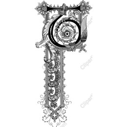 Ornate Floral Letter P