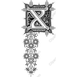 Ornate Letter X