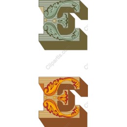 Ornate Letter 'E'