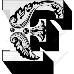 Baroque-Style Decorative Letter E