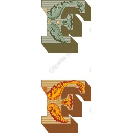 Elegant Vintage Letter F