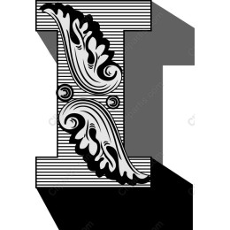 Elegant Ornamental Letter I