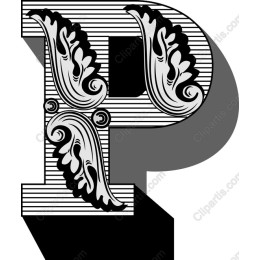 Ornate Letter P