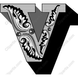 Ornate Letter V