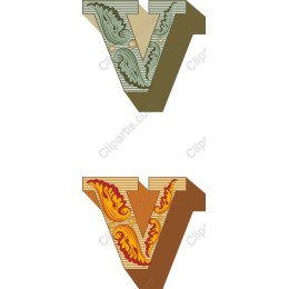 Ornate Letter V