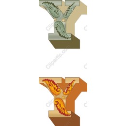 Elegant Vintage Letter Y