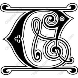 Elegant Ornamental Letter E