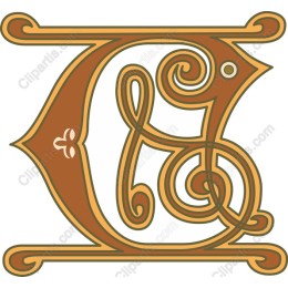 Elegant Decorative Letter E