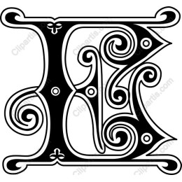 Elegant Decorative Letter E
