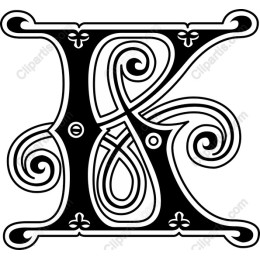 Elegant Ornate Letter K