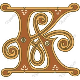 Elegant Vintage Letter K Monogram