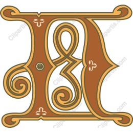Elegant Initial Flourish - Letter E