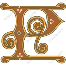 Ornate Letter P Monogram