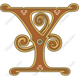 Ornate Letter Y Decorative