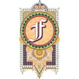 Ornate Floral Letter F